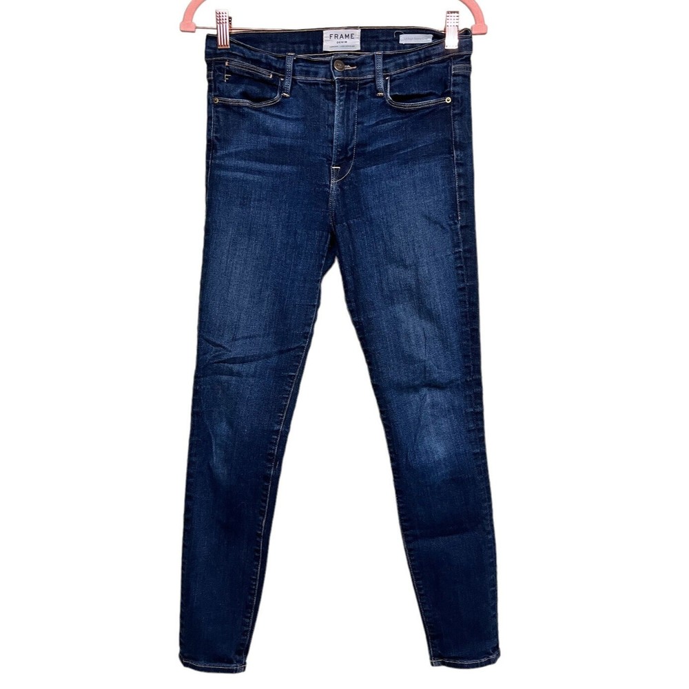 Frame Denim Jeans Le High Skinny Crop‎ Medium Blue Size 28 Stretch